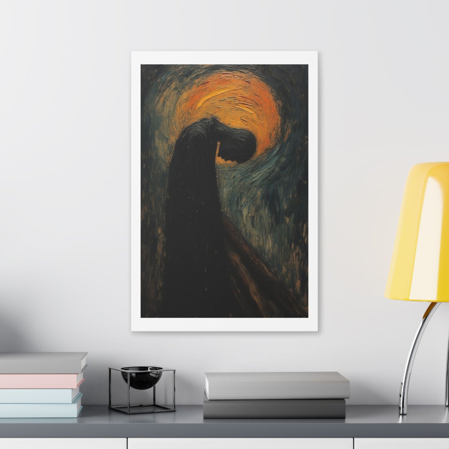 Endless Sadness Passing Through Nature, Oil on Canvas 'Designed by AI' Canvas Art Print