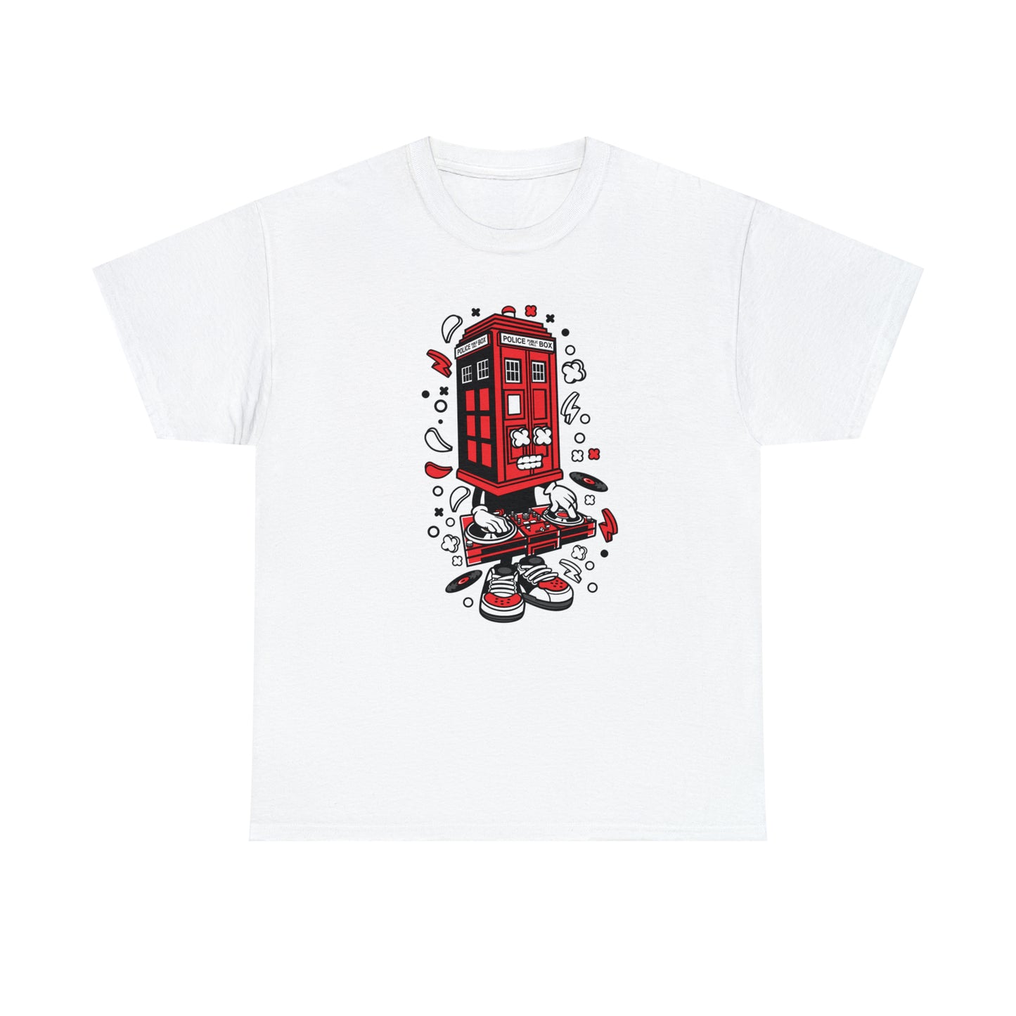 Police Box DJ Cartoon T-Shirt