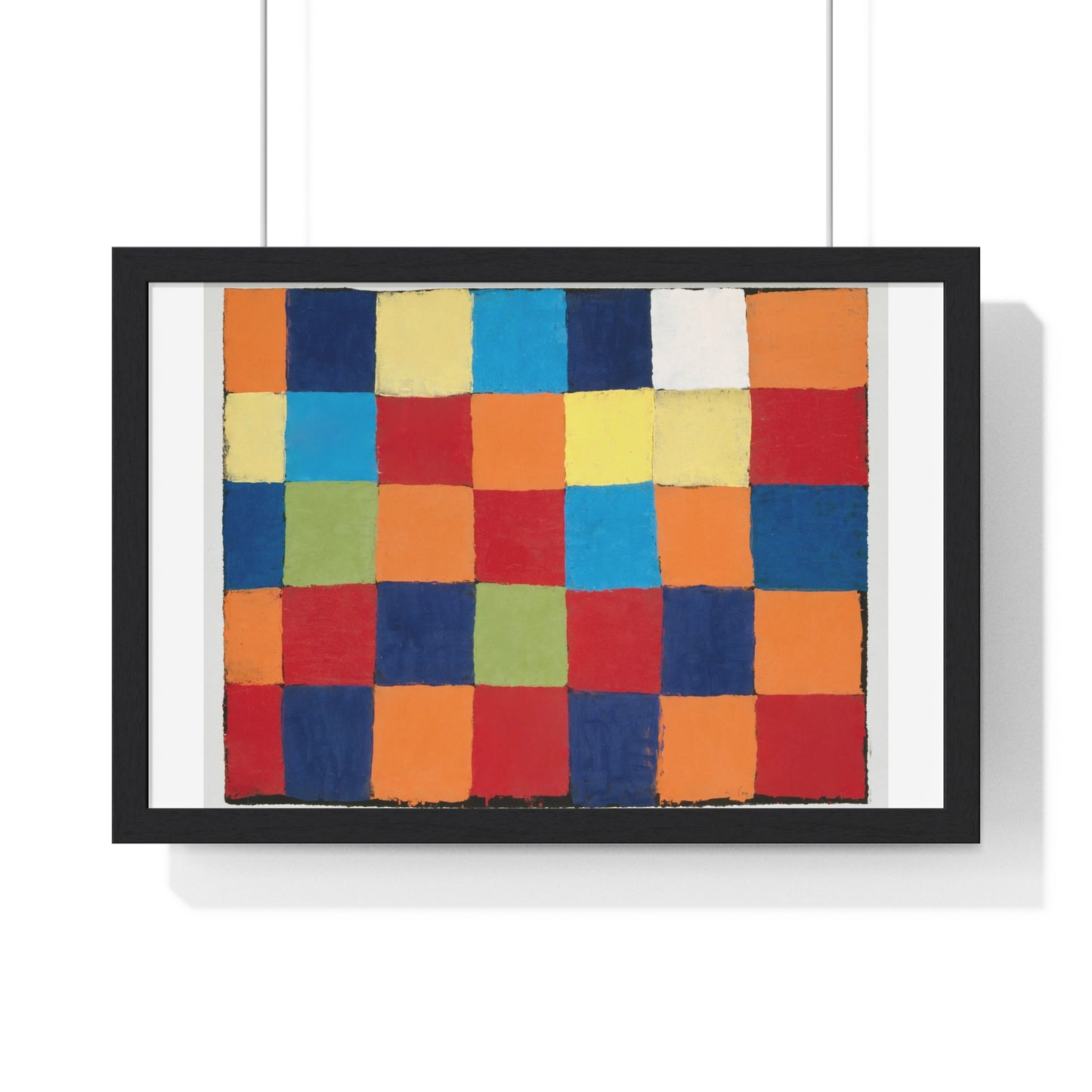 Qu 1 Color Chart (1930) by Paul Klee, from the Original, Framed Art Print