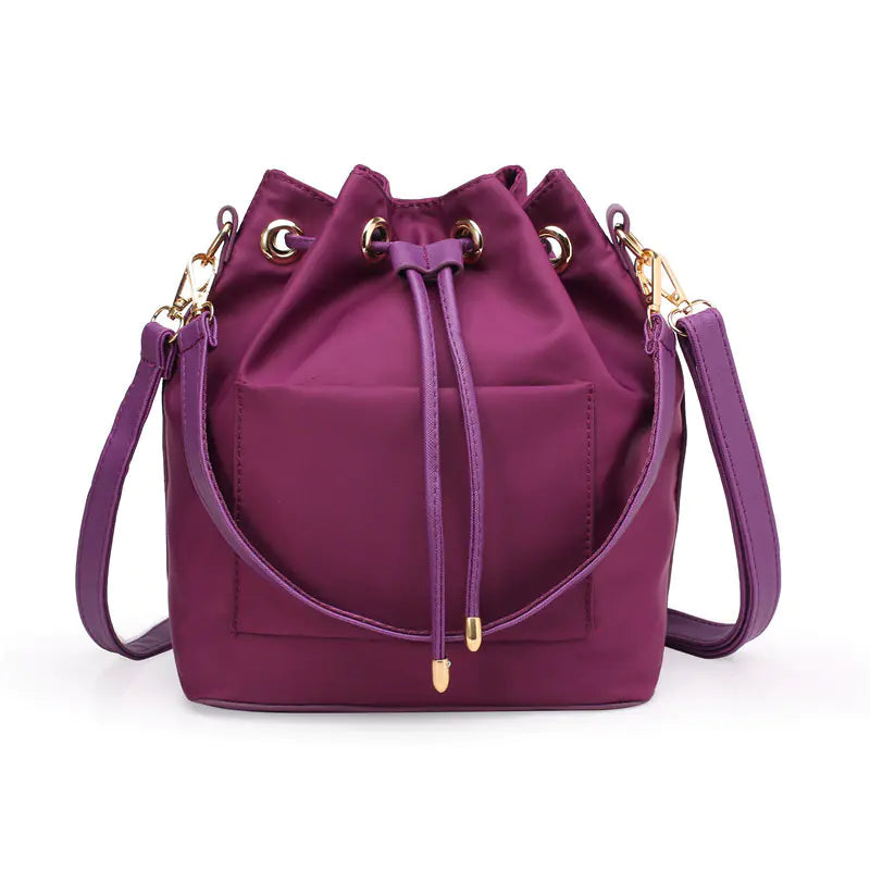 Women's Fashion Nylon Waterproof Bucket Bag, Multi Colours