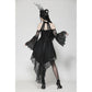 Dark in Love Gem Gothic Vine Lace-Tail Dress