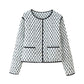 Luxury Monogramme Women's Quilted Long-Sleeve Jacket