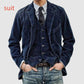 Men's Classic Warm Corduroy Jacket and Waistcoat