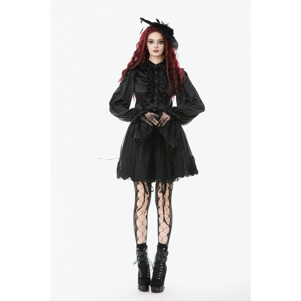 Dark in Love Bellatrix Gothic Embroidered Petticoat Skirt
