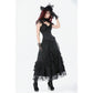 Dark in Love Vintage Gothic Lace-Layered Maxi Skirt