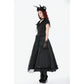 Dark in Love Courtly Cross Gem Pendant Gothic Blouse