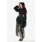 Dark in Love Sabina High-Low Sheer Lace Skirt in Black