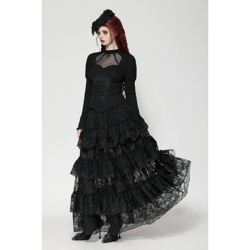Dark in Love Cressida Gothic Princess Layered Cake Skirt