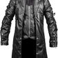 Medieval Punk Goth Hipster-Style Leather Coat, Plus Sizes