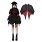 Dark in Love Camazotz Vampire Bat-Shaped Capelet in Black and Blood Red
