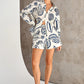 Casual Fruit Print Shorts & Blouse Suit, Spring and Autumn Collection