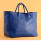 Vireous Genuine Cowhide Leather Oversize Tote Bag