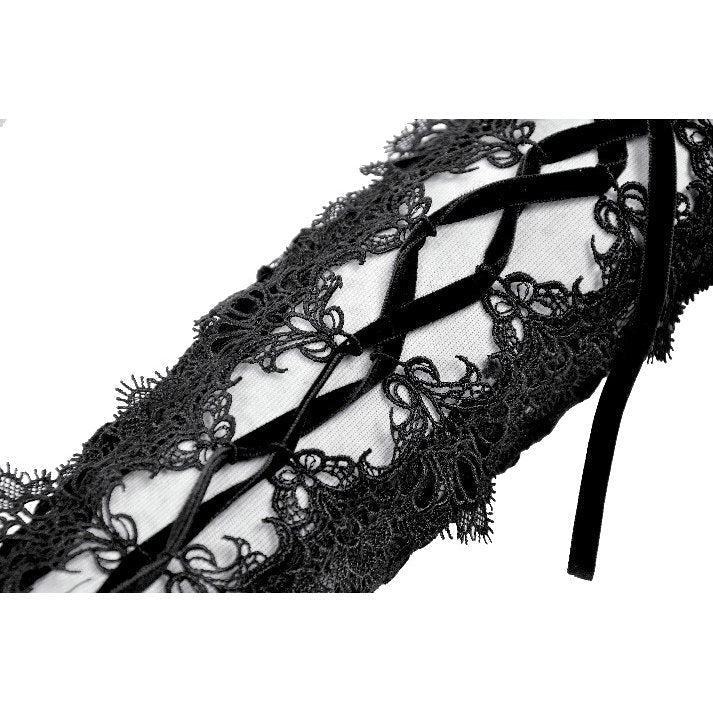 Dark in Love Erzebeth Lace-Up Gothic Arm Warmers