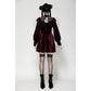 Dark in Love Verity Burgundy Velvet Dress with Black Gothic Lace