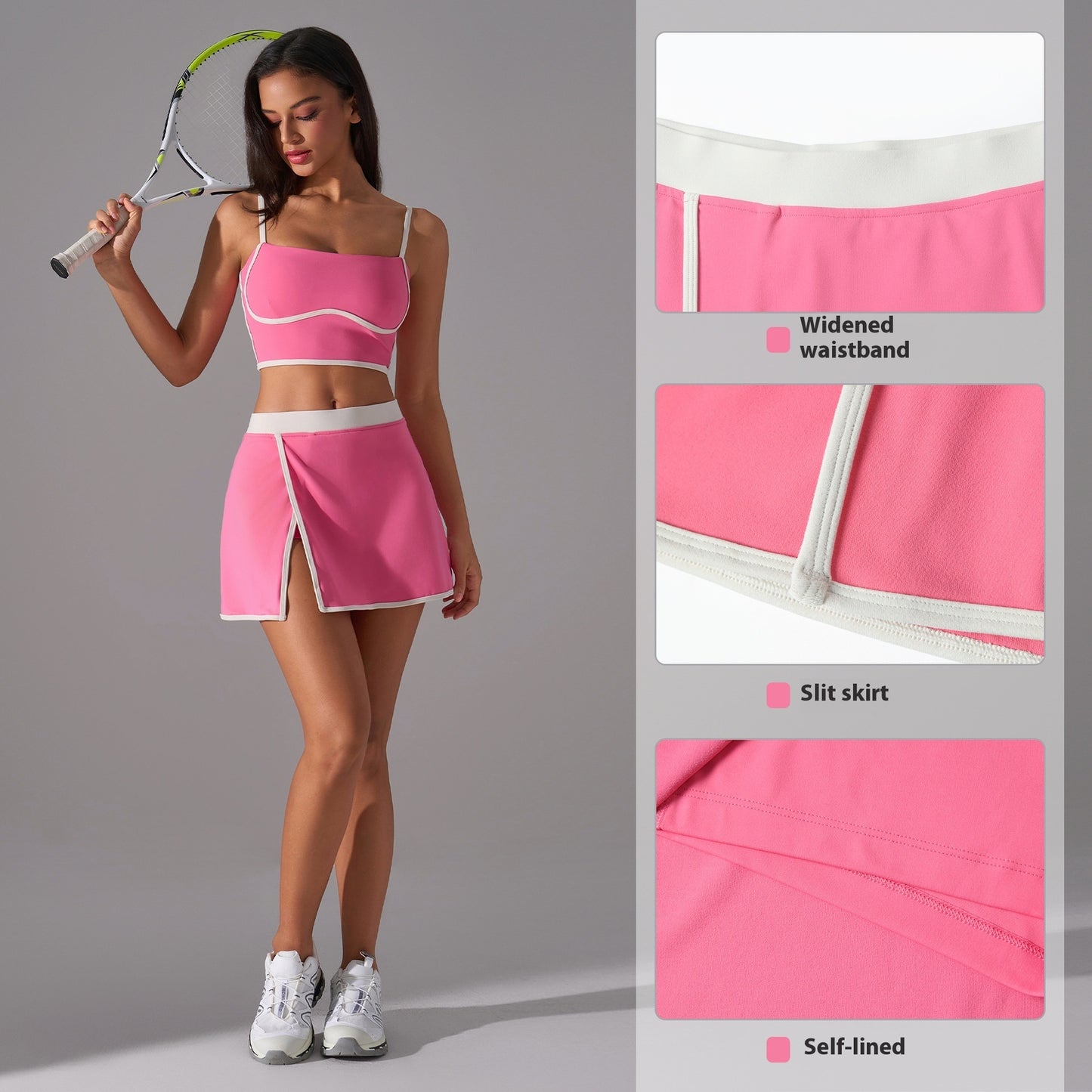 Outdoor Fitness Women's Classic Sports Tennis Golf Split Skirt