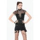 Dark in Love Dark Punk Mesh Chain Layered Top