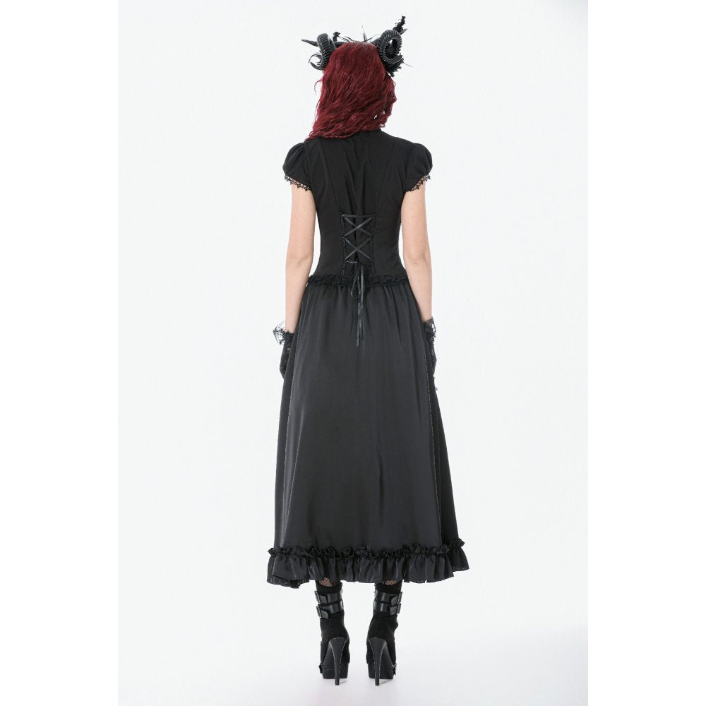 Dark in Love Courtly Cross Gem Pendant Gothic Blouse