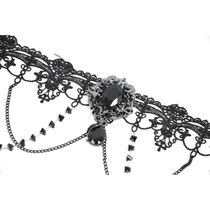 Dark In Love Adelina Vintage Lace-Layered Choker