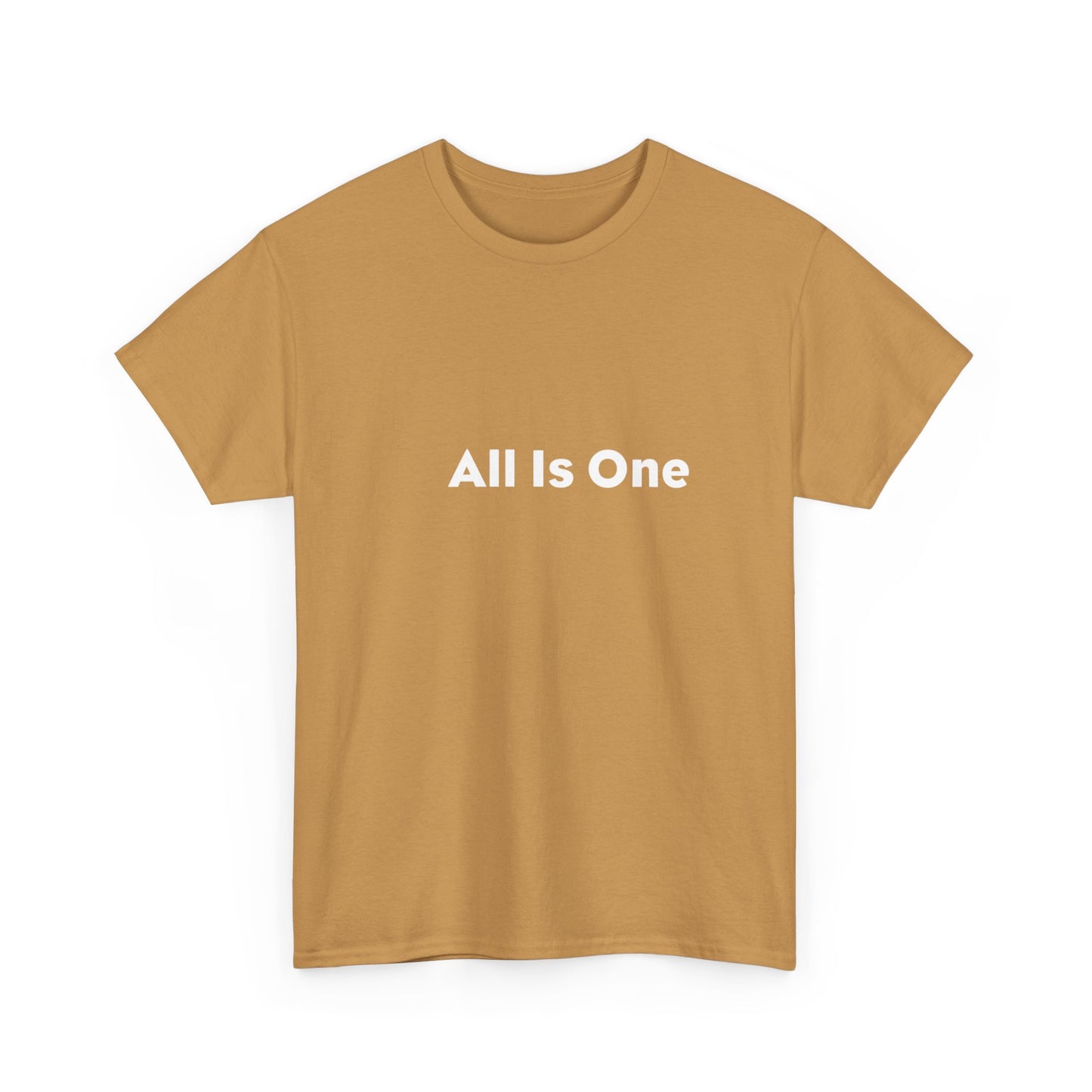 All Is One One 哲学的なコットン T シャツ。ヨガ。マインドボディアウェアネスTシャツ