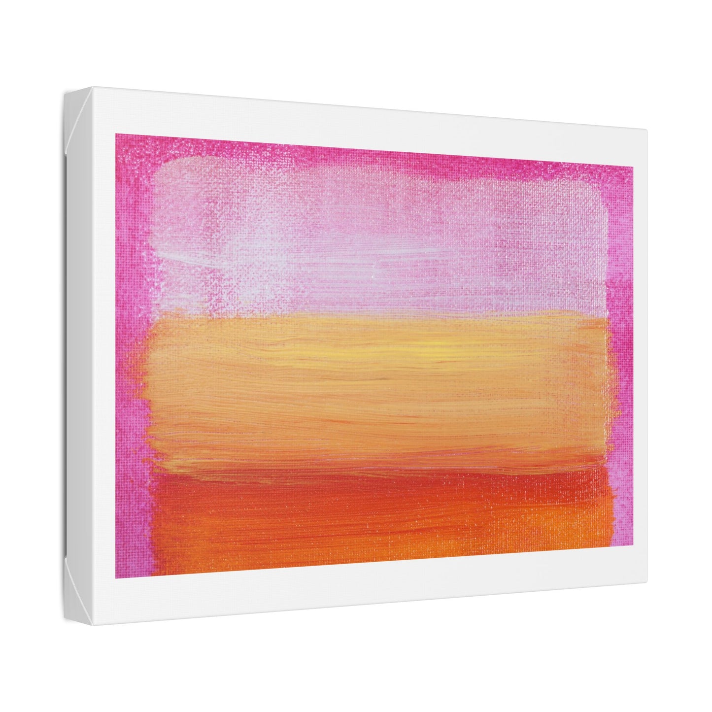 Pink Abstract Palette Knife Painting, Canvas Art Print