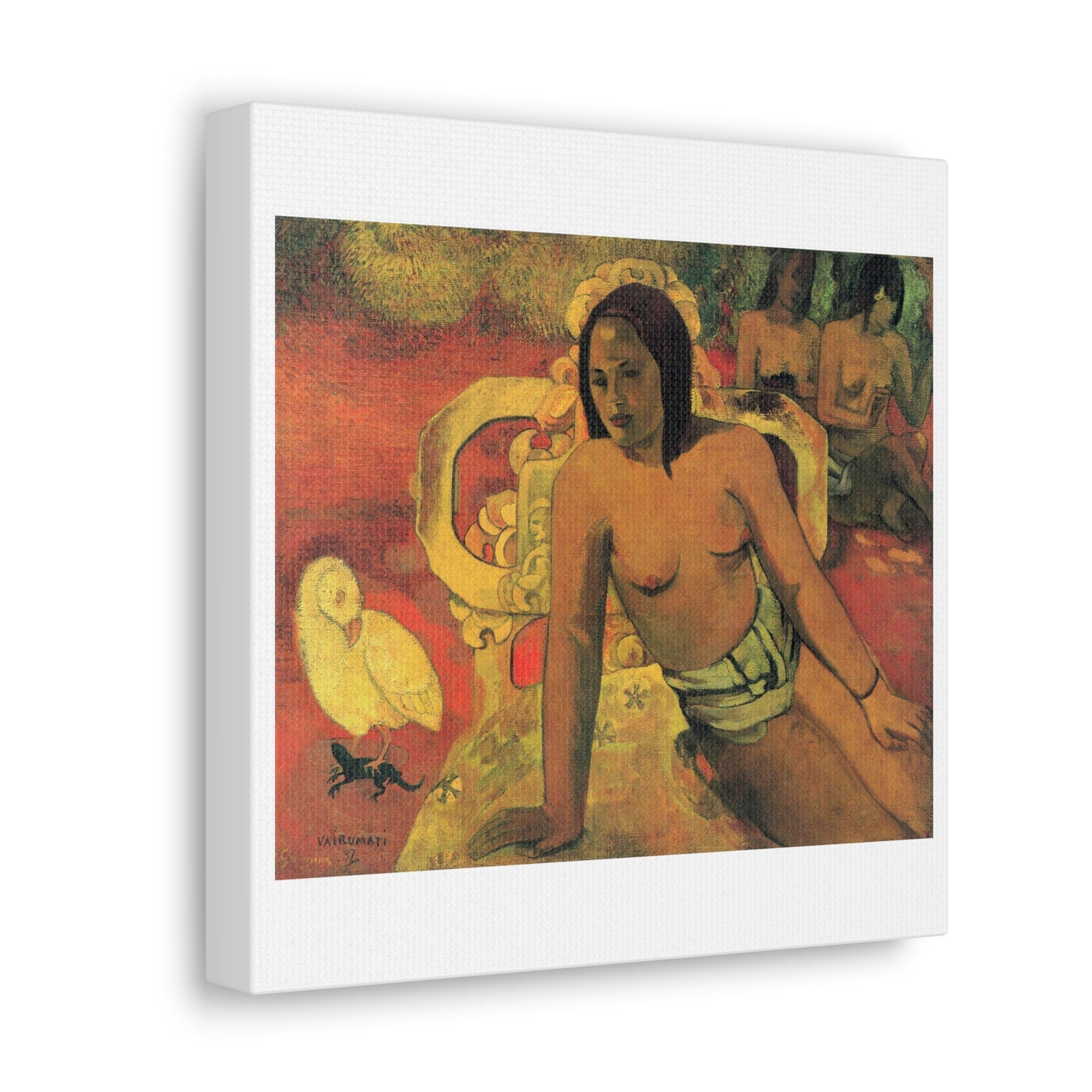 Vairumati (1892) by Paul Gauguin, Art Print from the Original on Satin Canvas