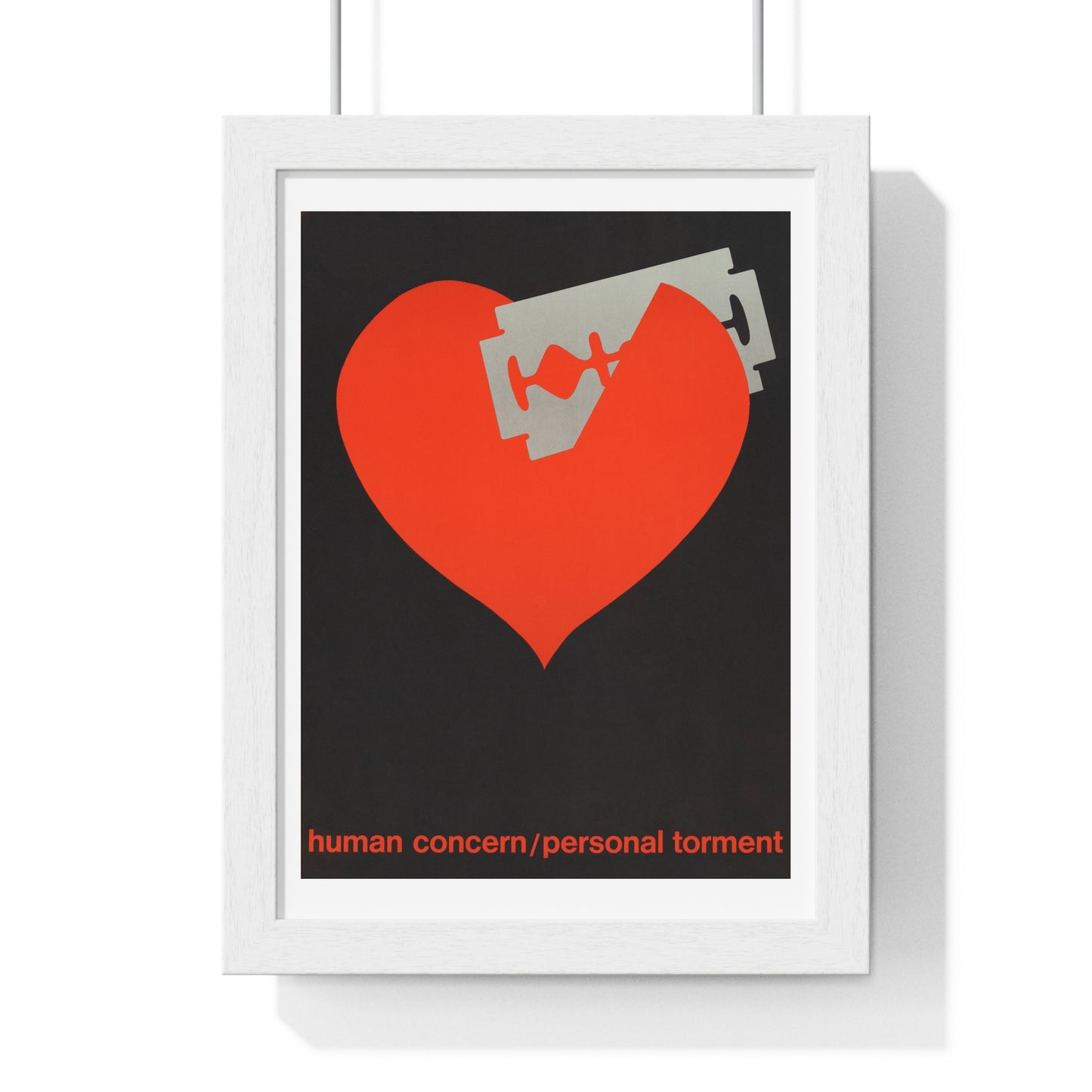 Human Concern, Personal Torment, Poster Art, from the Original, Framed Art Print