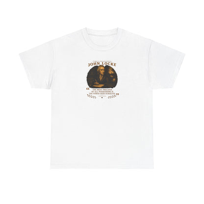 John Locke on Self Mastery, Philosophy Tribute T-Shirt