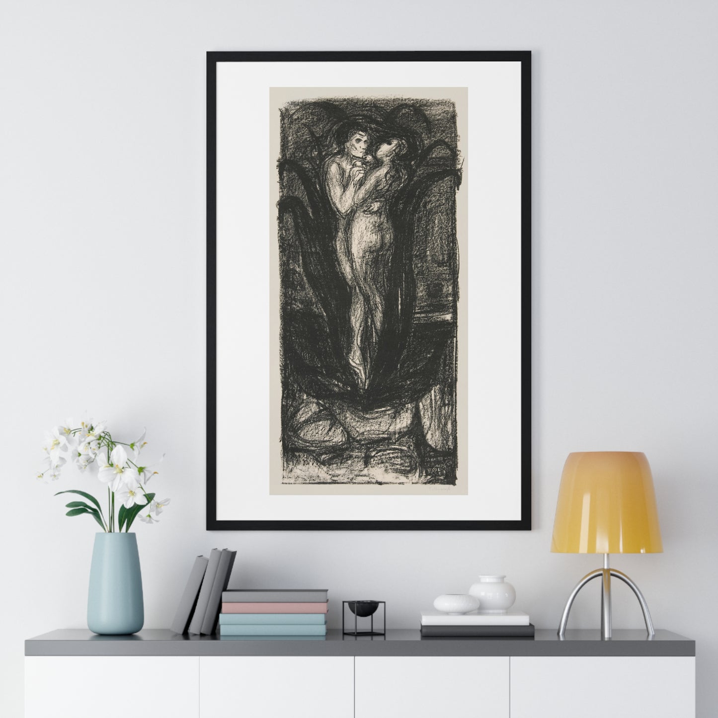 The Flower of Love 'Die Blume der Liebe' (1896) by Edvard Munch, from the Original, Framed Art Print