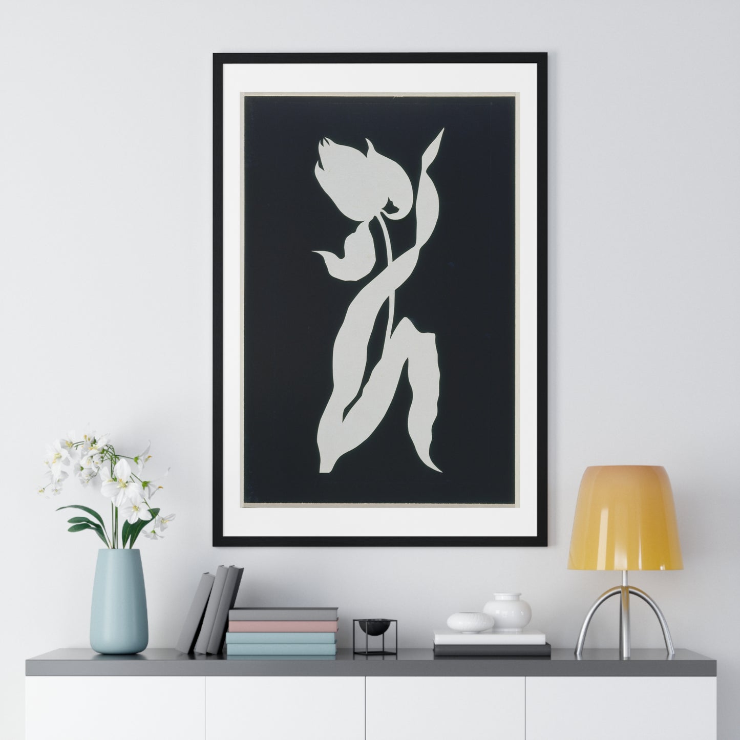 Tulip, Null by Philipp Otto Runge, from the Original, Framed Art Print
