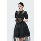 Dark in Love Ebon Rose High-Low Mesh and Lace Goth Dress