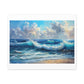 Chinese Style Painting of the Sea, Nature, Ocean 'Designed by AI' Art Print on Canvas