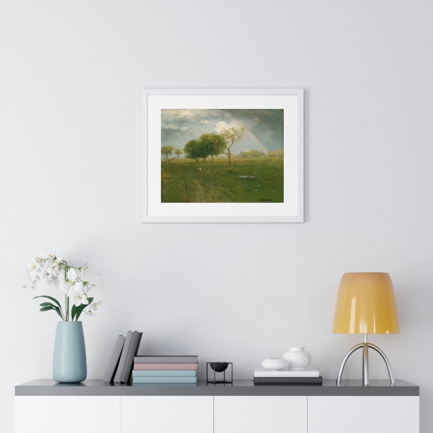 After a Summer Shower (1894) by George Inness, from the Original, Framed Print