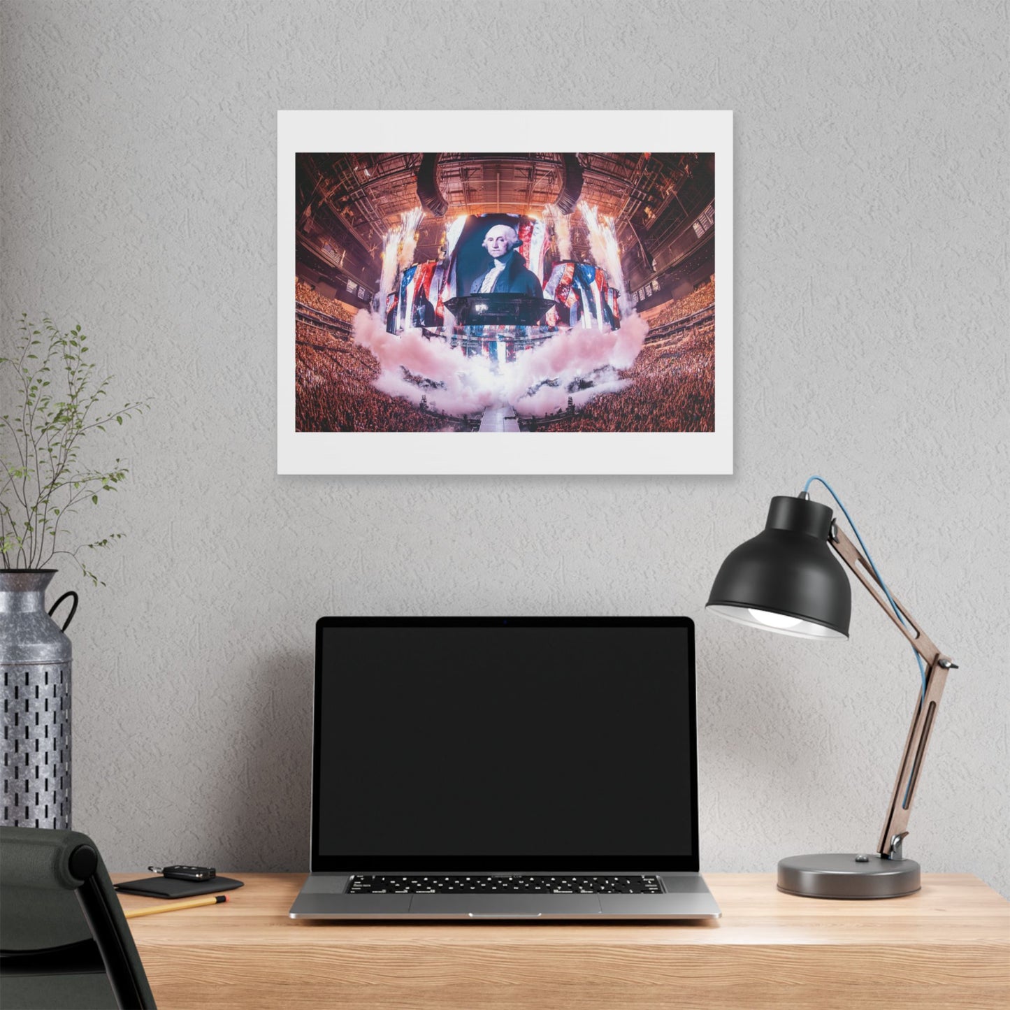 George Washington Remixed for the 21st Century 'Designed by AI' Canvas Art Print
