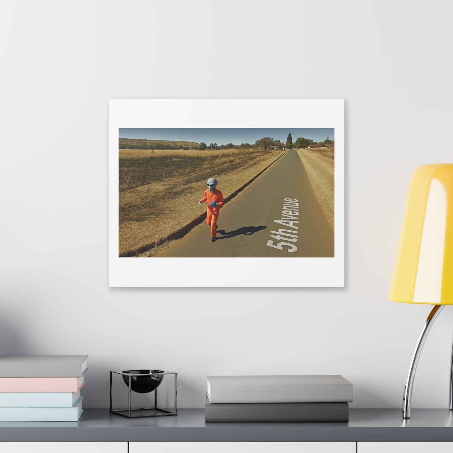 Weird Google Street View, Absurdist Art 'Designed by AI' Satin Canvas Print
