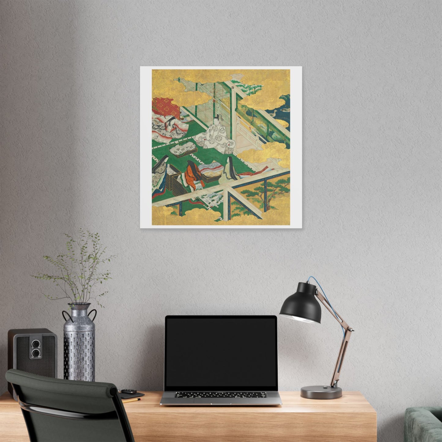 Tamakazura 'A Lovely Garland' from The Tale of Genji by Tosa Mitsuyoshi, Japanese Calligraphy, Canvas Art Print