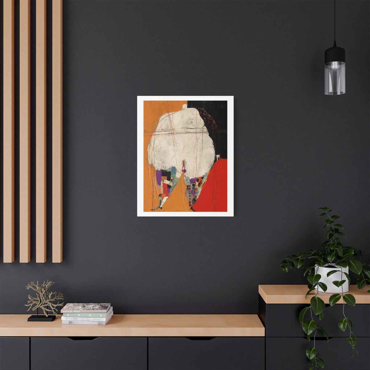 Body, Neo-Surrealism, Art Print on Satin Canvas, Stretched