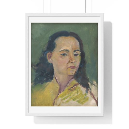 Portrait of a Woman (1920) by Arnold Peter Weisz Kubínčan, from the Original, Framed Art Print