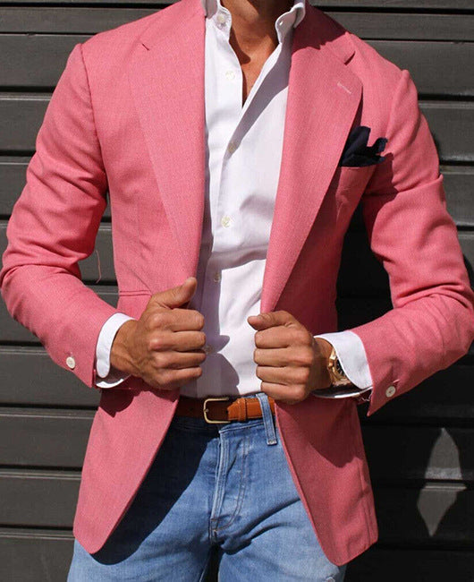 Men's Striped Blazer Casual Slim Fit, Candy Colours