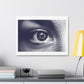 Human Eye Pixel Art Print on Satin Canvas