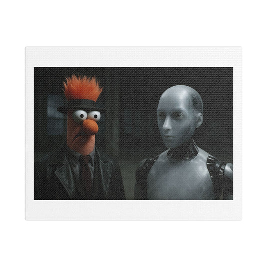 Sonny from I, Robot Meets Beaker 'Designed by AI' on Satin Canvas, Stretched