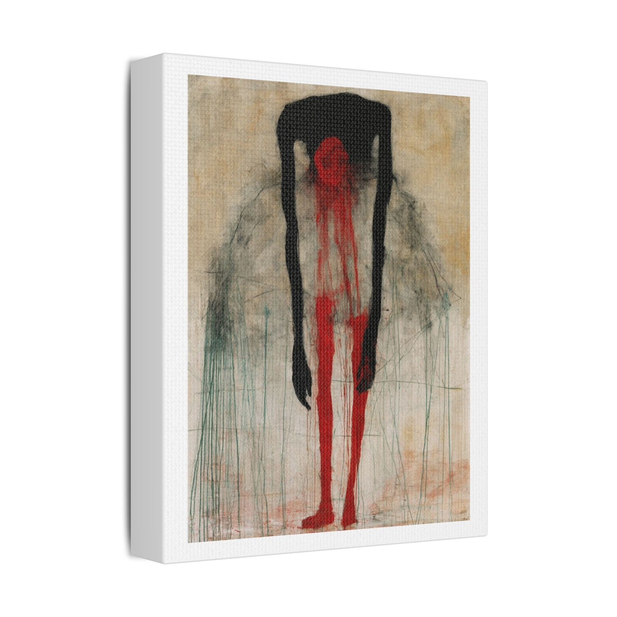 Ballerina, Neo-Surrealism, Art Print on Satin Canvas, Stretched