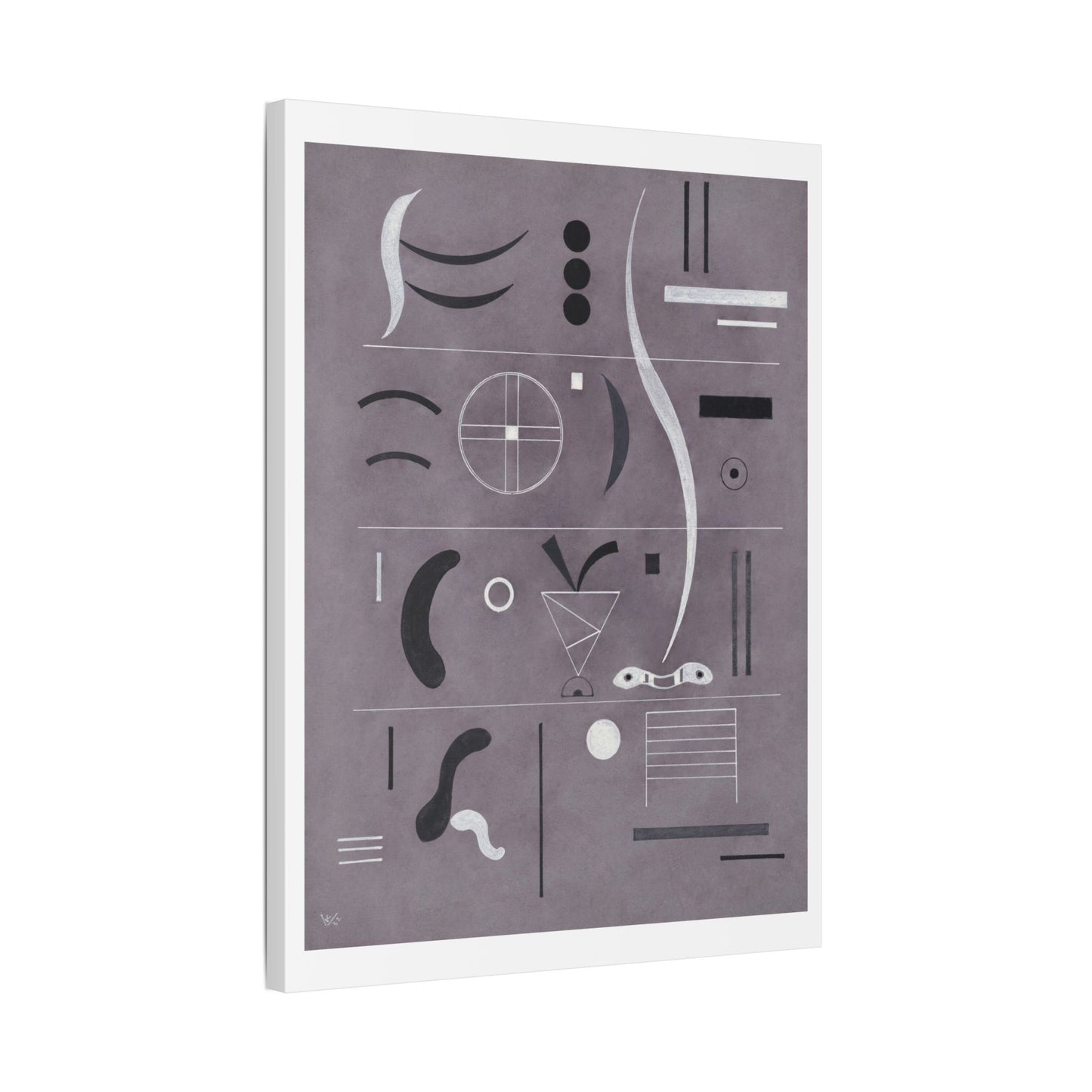 Four Parts (1932) by Wassily Kandinsky, from the Original, Canvas Art Print