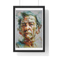 Male Portrait, Impasto Painting Style 'Designed by AI' Framed Art Print