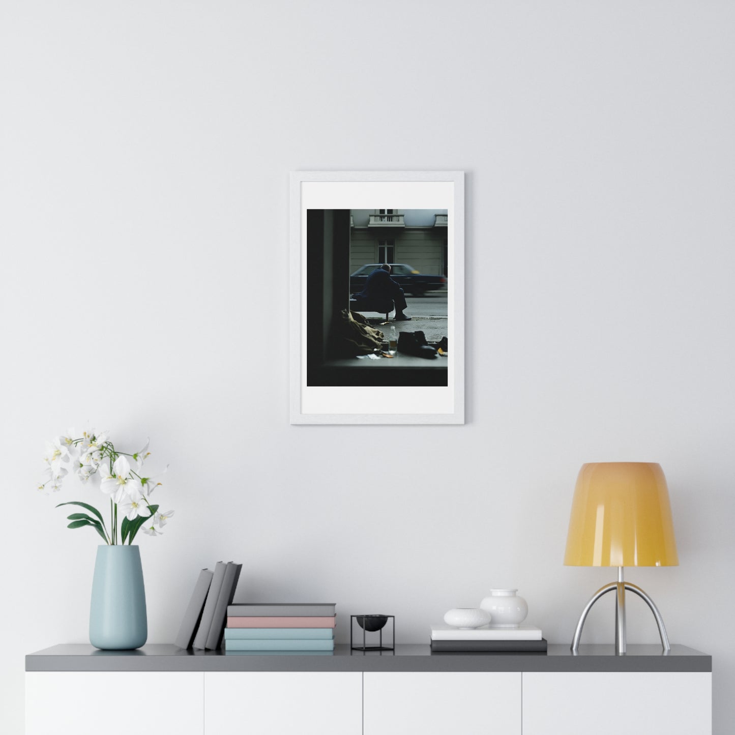 Raw Art Street Scene III 'Designed by AI' Framed Art Print