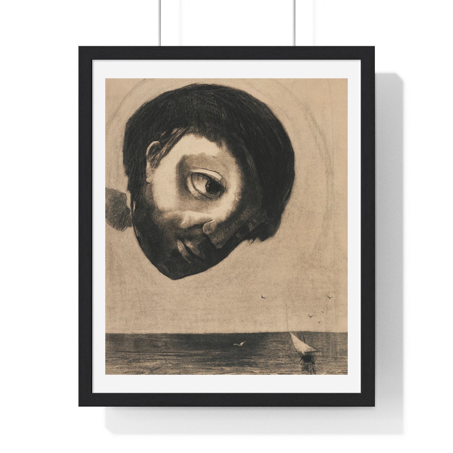 Guardian Spirit of the Waters (1878) by Odilon Redon from the Original, Framed Art Print