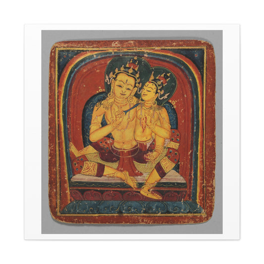 Initiation Card 'Tsakali' Akashagarbha (circa 1420), Tibet, Art Print from the Original on Canvas