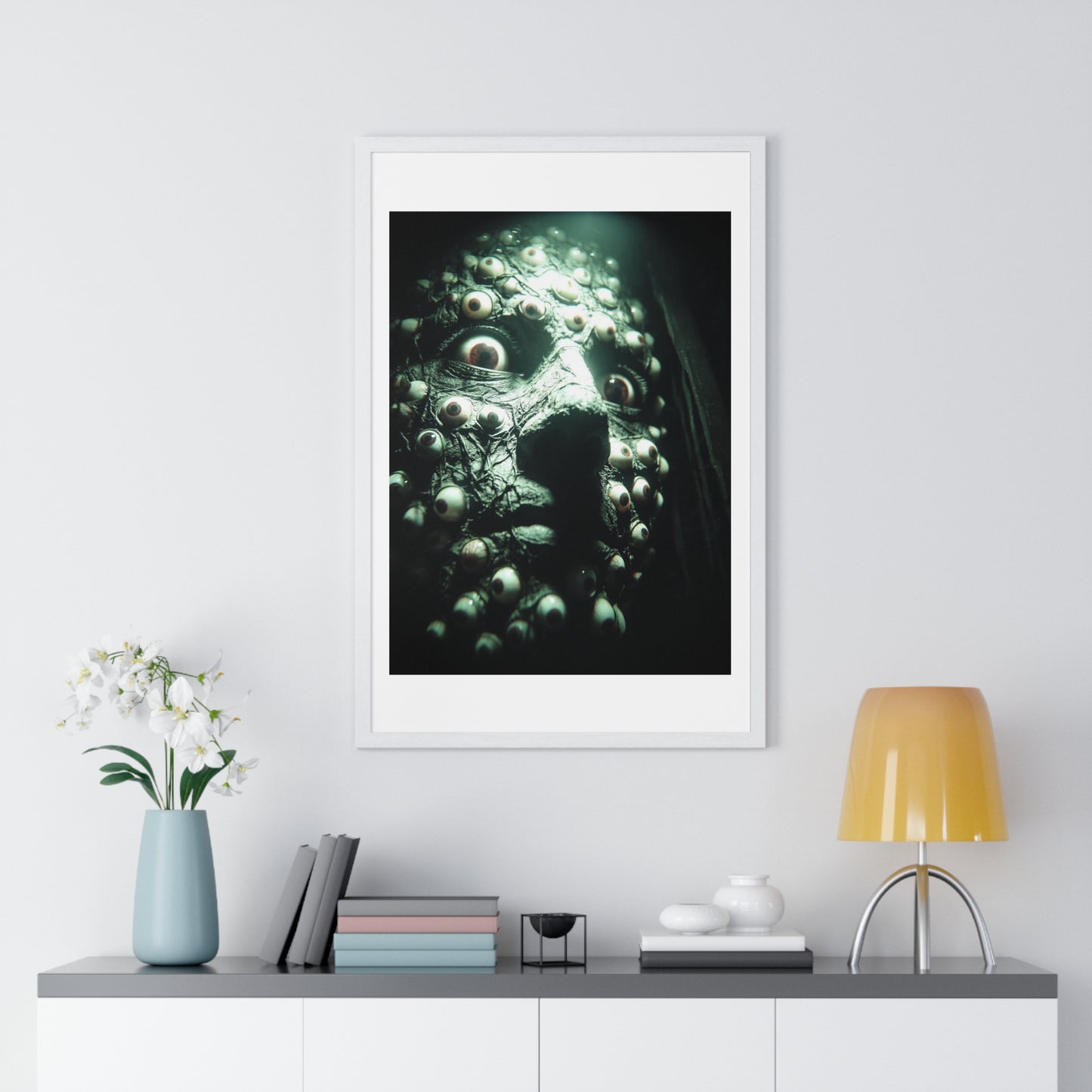 Reality is in the Eye of the Beholder, Photorealistic Art 'Designed by AI' Framed Print