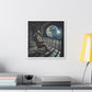 Astronaut on the Moon Sitting in a Rocking Chair on the Porch of a Farmhouse, Photorealism 'Designed by AI' Canvas Art Print
