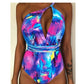 One-Piece Swimsuit Backless Monokini, Tropical Designs