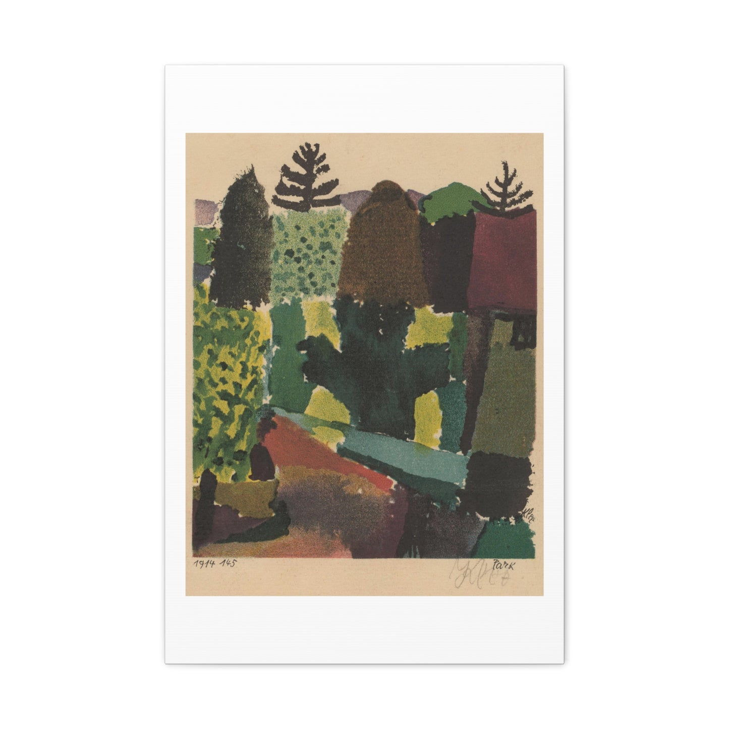 Park (1920) by Paul Klee, Canvas Art Print from the Original